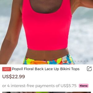 Women's Hot Pink Bikini Top